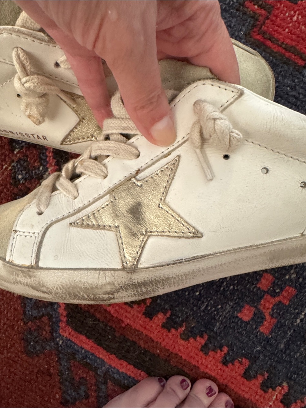 Golden Goose White Leather Super Star Sabot with Platinum Star - Picture 13 of 13